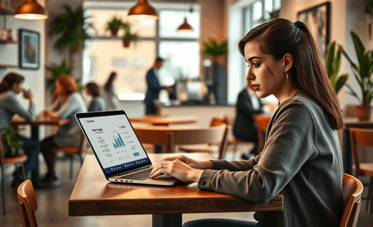 A person checking loan options online to determine eligibility.