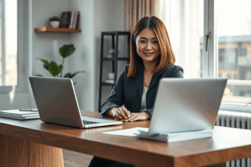 A person using a laptop to apply for a quick loan online.