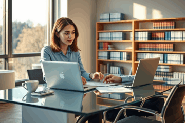 A person using a laptop to apply for an Avant personal loan.