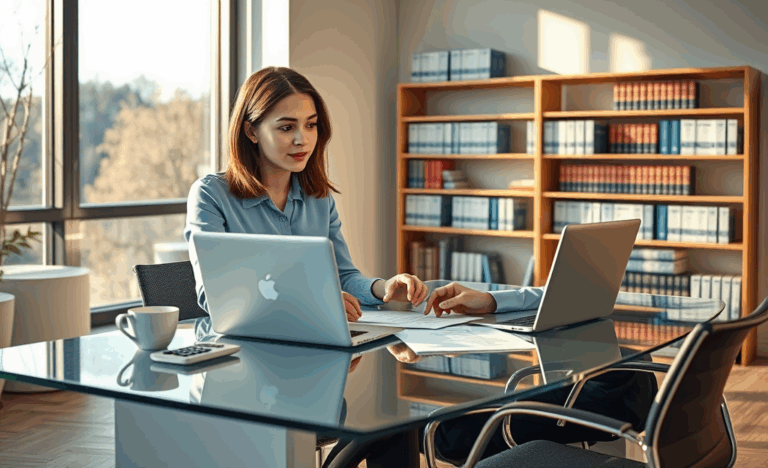 A person using a laptop to apply for an Avant personal loan.