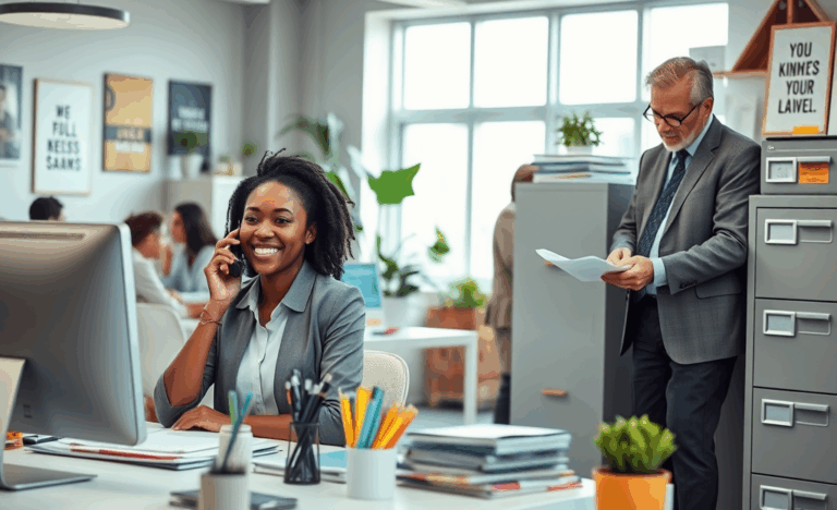 Featured image illustrating Office Assistant jobs with competitive pay rates.