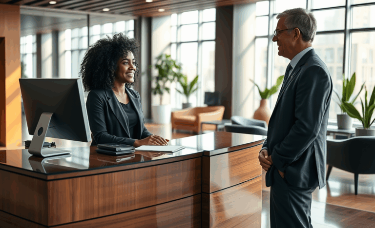 Image representing hiring opportunities for receptionist positions with competitive pay.