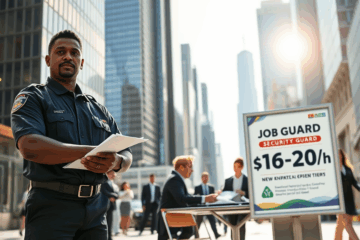 Image depicting security guards in action at job locations.