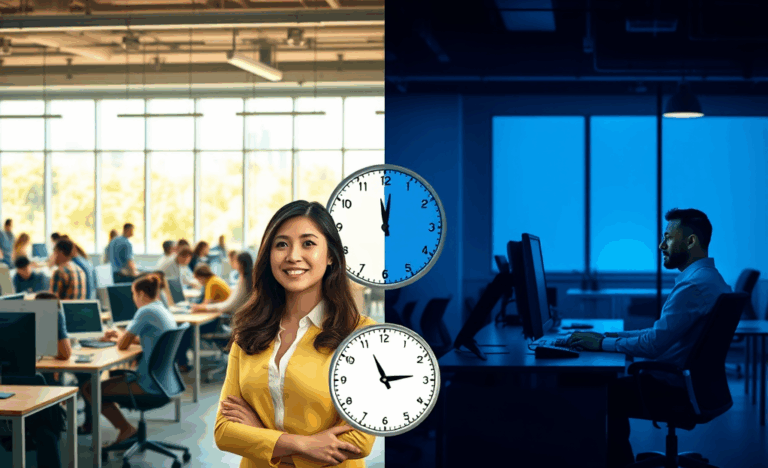 A person contemplating day shift, night shift, or mixed schedule options.