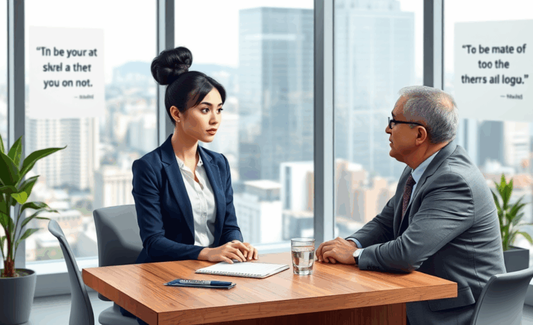 A person preparing for a job interview, showcasing interview strategies and techniques.
