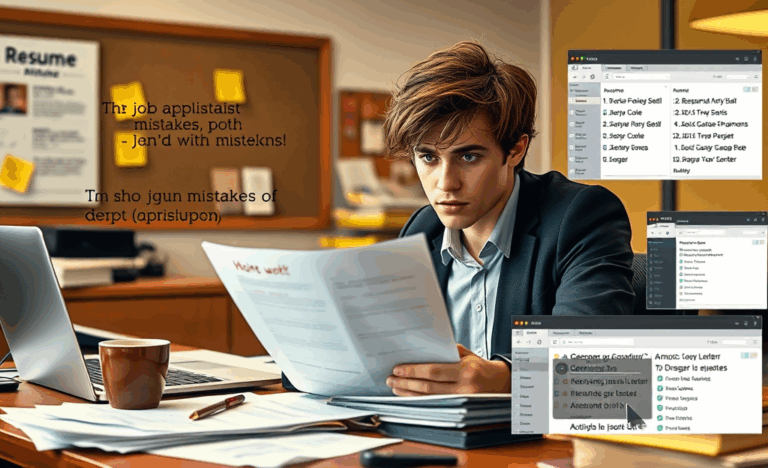 A person reviewing their job application materials, focusing on common mistakes and fixes.