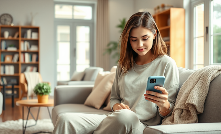 Person using a mobile phone to apply for a loan
