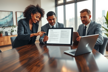 A digital contract being signed electronically to ensure a fast approval process.