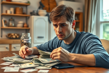 A stack of bills and cash representing financial emergencies